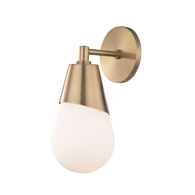 Mitzi by Hudson Valley Lighting Cora Wall Sconce Aged Brass