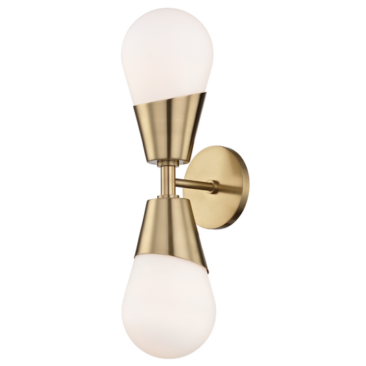 Mitzi by Hudson Valley Lighting Cora Wall Sconce Aged Brass