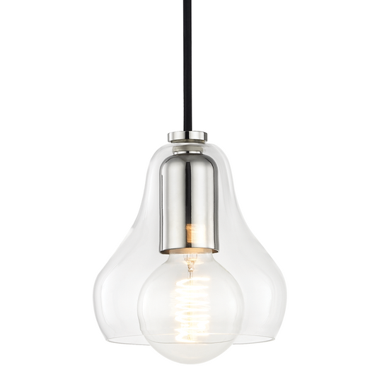 Mitzi by Hudson Valley Lighting Sadie Small Pendant Nickel, Polished Nickel