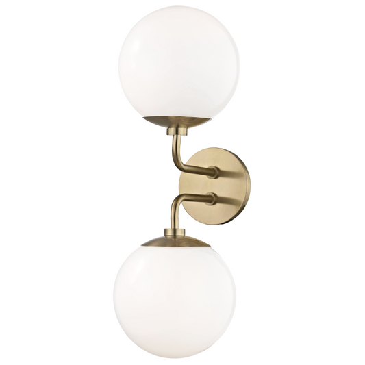 Mitzi by Hudson Valley Lighting Stella Wall Sconce Aged Brass