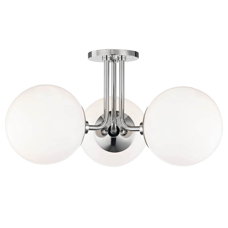 Mitzi by Hudson Valley Lighting Stella Semi-Flush Mount Polished Nickel