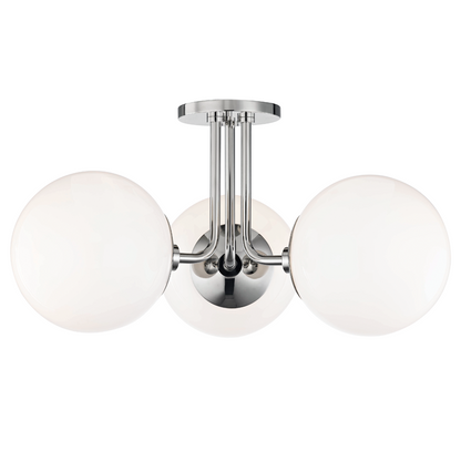 Mitzi by Hudson Valley Lighting Stella Semi-Flush Mount Polished Nickel