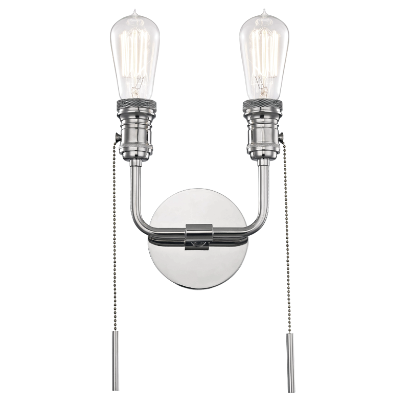 Mitzi by Hudson Valley Lighting Lexi Wall Sconce Nickel, Polished Nickel