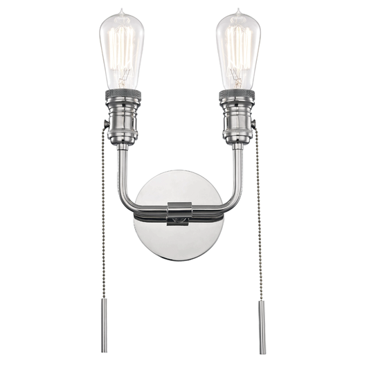 Mitzi by Hudson Valley Lighting Lexi Wall Sconce Nickel, Polished Nickel