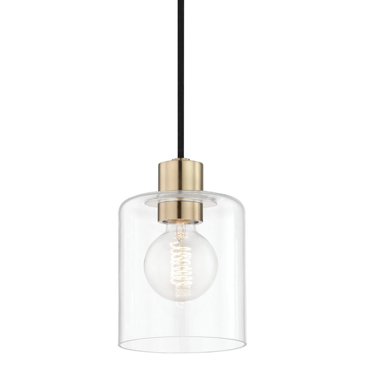 Mitzi by Hudson Valley Lighting Neko Pendant Brass, Antique Brass, Aged Brass