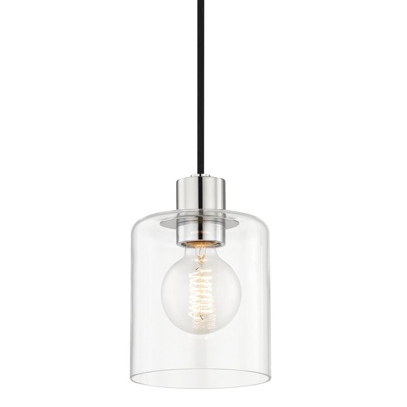 Mitzi by Hudson Valley Lighting Neko Pendant Nickel, Polished Nickel