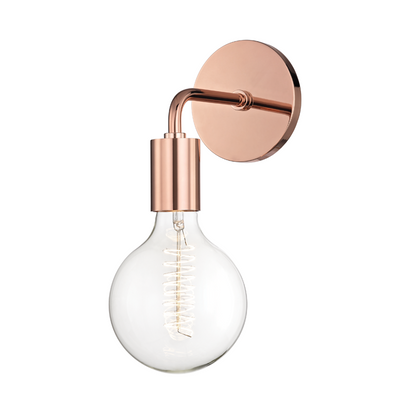 Mitzi by Hudson Valley Lighting Ava Wall Sconce Copper, Polished Copper