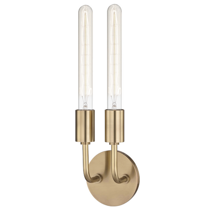 Mitzi by Hudson Valley Lighting Ava Wall Sconce Copper, Polished Copper
