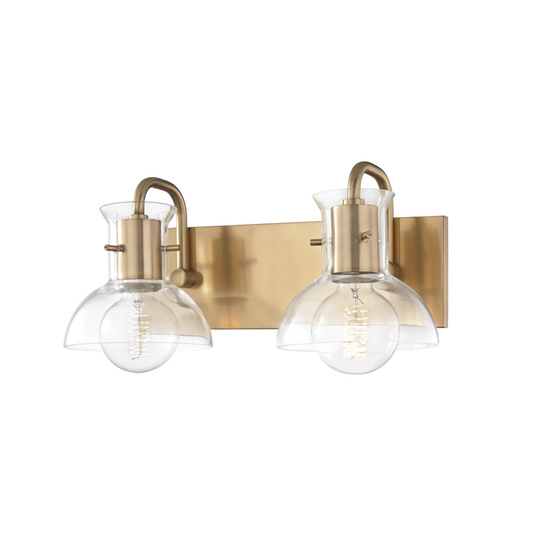 Mitzi by Hudson Valley Lighting Riley Bath Wall Sconce Aged Brass