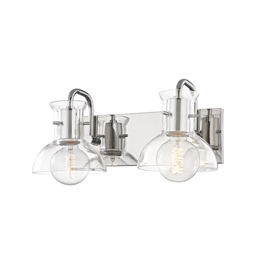 Mitzi by Hudson Valley Lighting Riley Bath Wall Sconce Polished Nickel