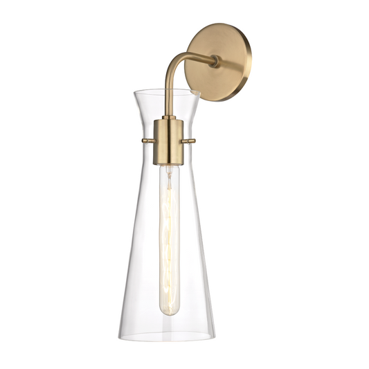 Mitzi by Hudson Valley Lighting Anya Wall Sconce Aged Brass
