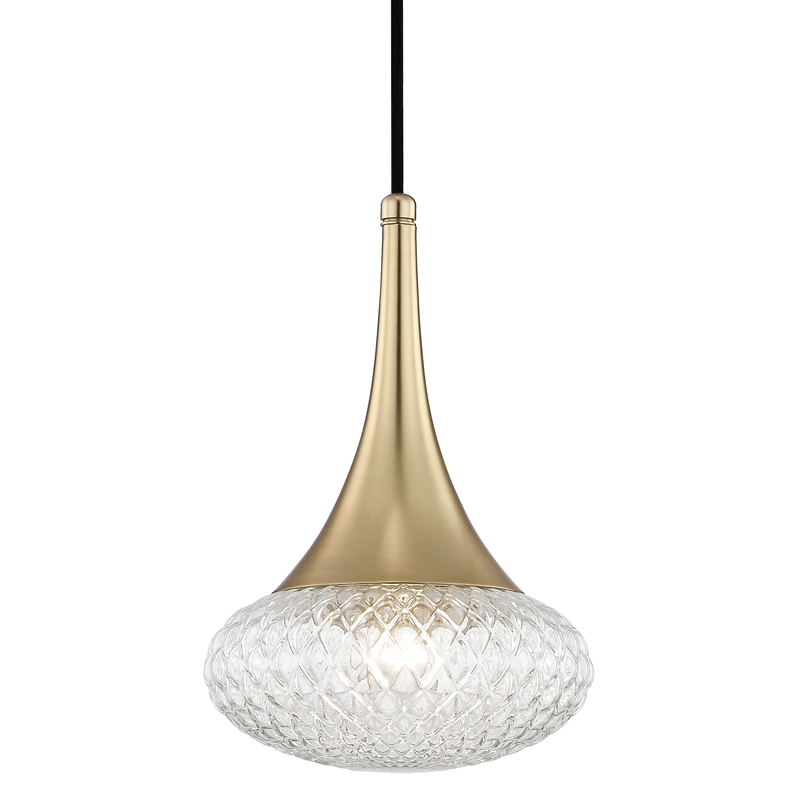 Mitzi by Hudson Valley Lighting Bella Pendant Brass, Antique Brass, Aged Brass