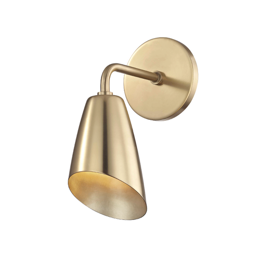 Mitzi by Hudson Valley Lighting Kai Wall Sconce Aged Brass