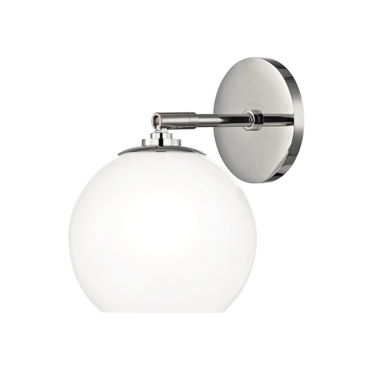 Mitzi by Hudson Valley Lighting Tilly Wall Sconce Nickel, Polished Nickel