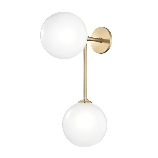 Mitzi by Hudson Valley Lighting Ashleigh Wall Sconce Aged Brass