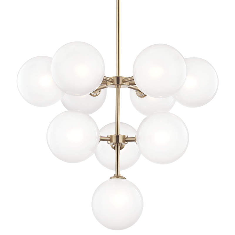 Mitzi by Hudson Valley Lighting Ashleigh Chandelier Brass, Antique Brass, Aged Brass