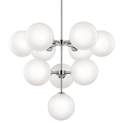 Mitzi by Hudson Valley Lighting Ashleigh Chandelier Nickel, Polished Nickel