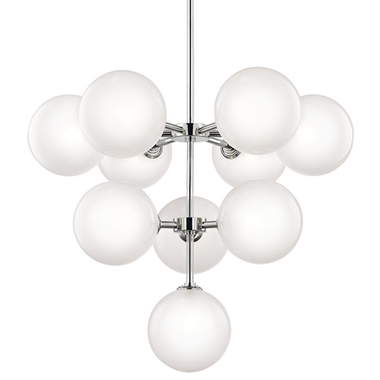 Mitzi by Hudson Valley Lighting Ashleigh Chandelier Nickel, Polished Nickel