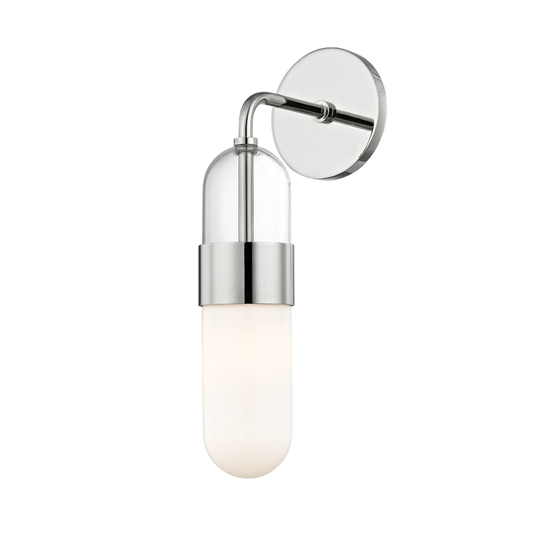 Mitzi by Hudson Valley Lighting Emilia Wall Sconce Nickel, Polished Nickel