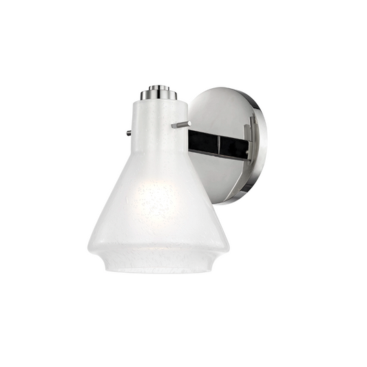 Mitzi by Hudson Valley Lighting Rosie Bath Wall Sconce Nickel, Polished Nickel