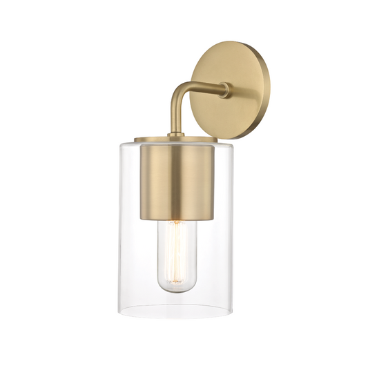 Mitzi by Hudson Valley Lighting Lula Wall Sconce Aged Brass