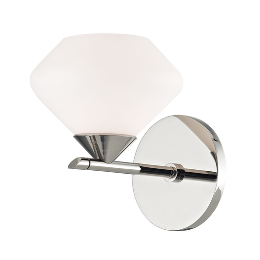 Mitzi by Hudson Valley Lighting Valerie Bath Wall Sconce Nickel, Polished Nickel
