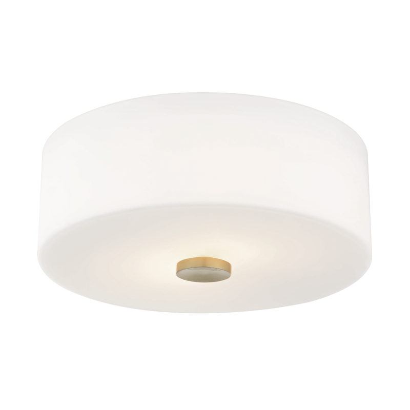 Mitzi by Hudson Valley Lighting Sophie Flush Mount Aged Brass