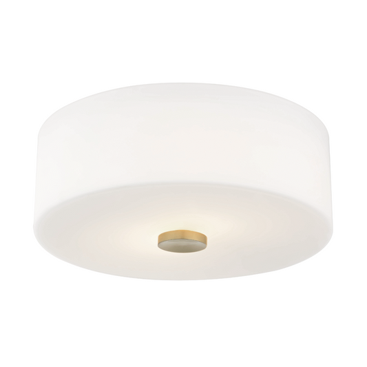 Mitzi by Hudson Valley Lighting Sophie Flush Mount Aged Brass