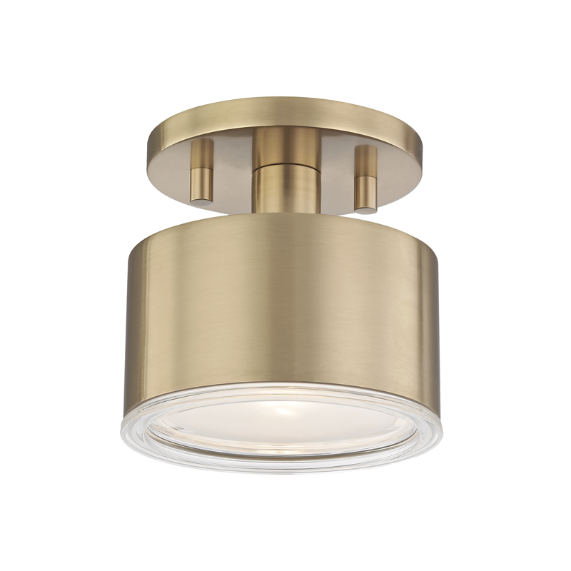 Mitzi by Hudson Valley Lighting Nora Flush Mount Brass, Antique Brass, Aged Brass
