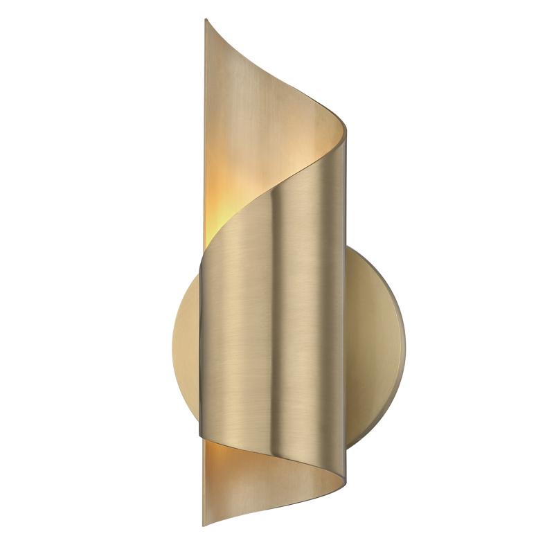 Mitzi by Hudson Valley Lighting Evie Wall Sconce Aged Brass