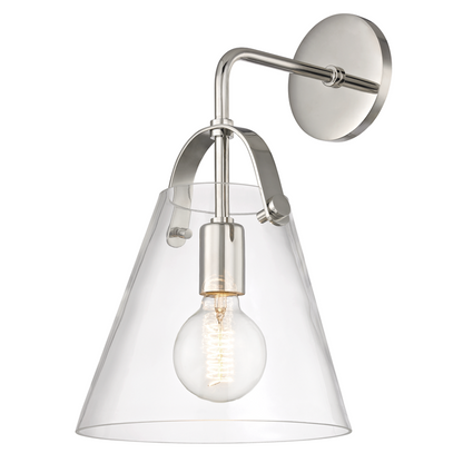 Mitzi by Hudson Valley Lighting Karin Wall Sconce Polished Nickel