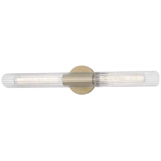 Mitzi by Hudson Valley Lighting Cecily Wall Sconce Aged Brass