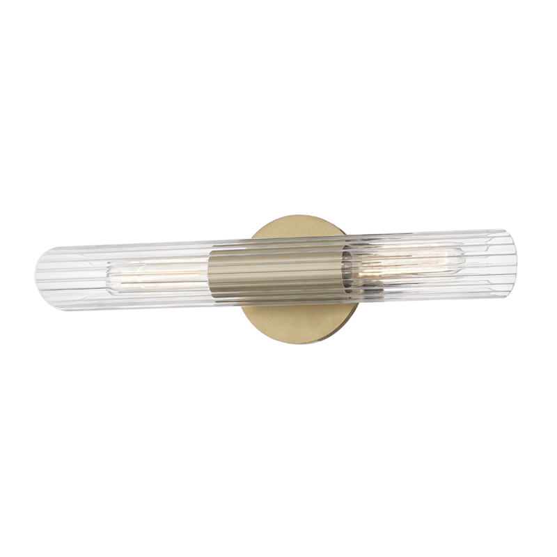 Mitzi by Hudson Valley Lighting Cecily Wall Sconce Aged Brass