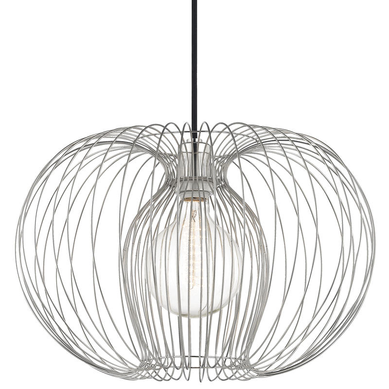 Mitzi by Hudson Valley Lighting Jasmine Large Pendant Nickel, Polished Nickel