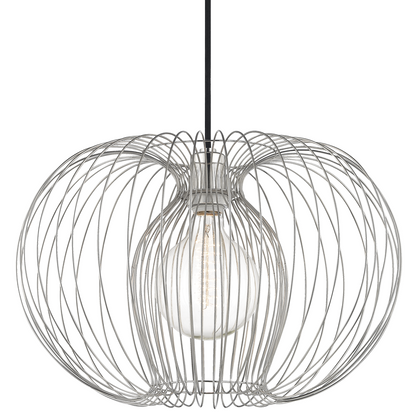 Mitzi by Hudson Valley Lighting Jasmine Large Pendant Nickel, Polished Nickel