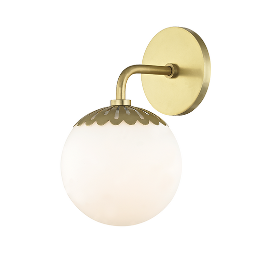Mitzi by Hudson Valley Lighting Paige Bath Wall Sconce Aged Brass