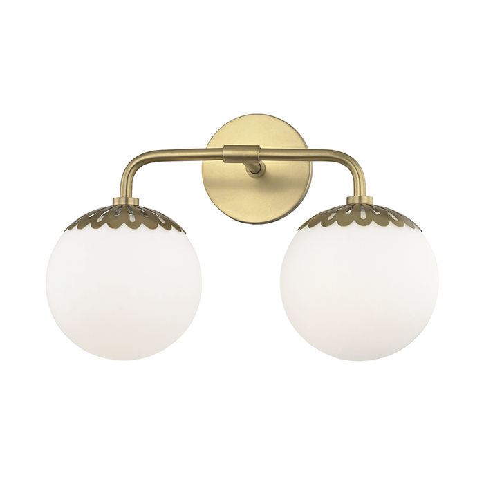 Mitzi by Hudson Valley Lighting Paige Bath Wall Sconce Aged Brass