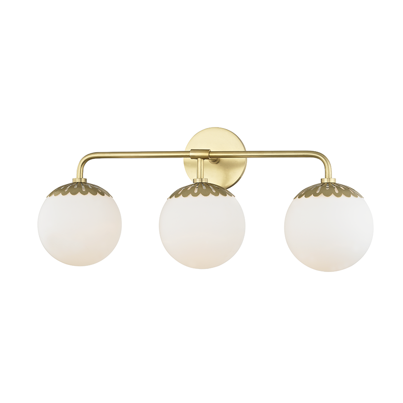 Mitzi by Hudson Valley Lighting Paige Bath Vanity Light Aged Brass