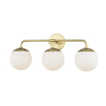 Mitzi by Hudson Valley Lighting Paige Bath Vanity Light Aged Brass
