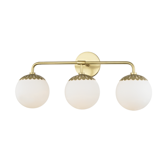 Mitzi by Hudson Valley Lighting Paige Bath Vanity Light Aged Brass