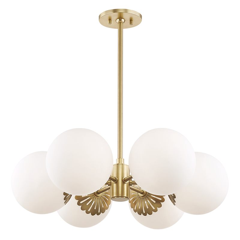Mitzi by Hudson Valley Lighting Paige Chandelier Aged Brass