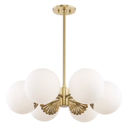 Mitzi by Hudson Valley Lighting Paige Chandelier Aged Brass