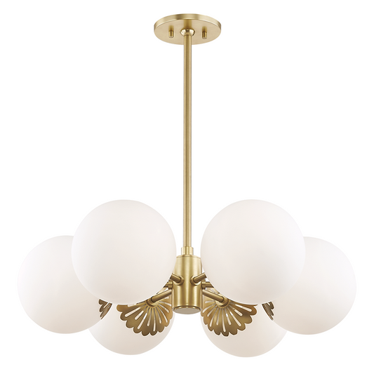 Mitzi by Hudson Valley Lighting Paige Chandelier Aged Brass