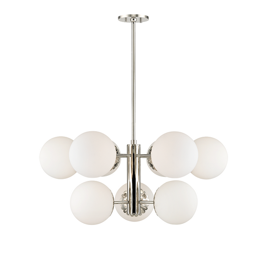Mitzi by Hudson Valley Lighting Paige Chandelier Nickel, Polished Nickel