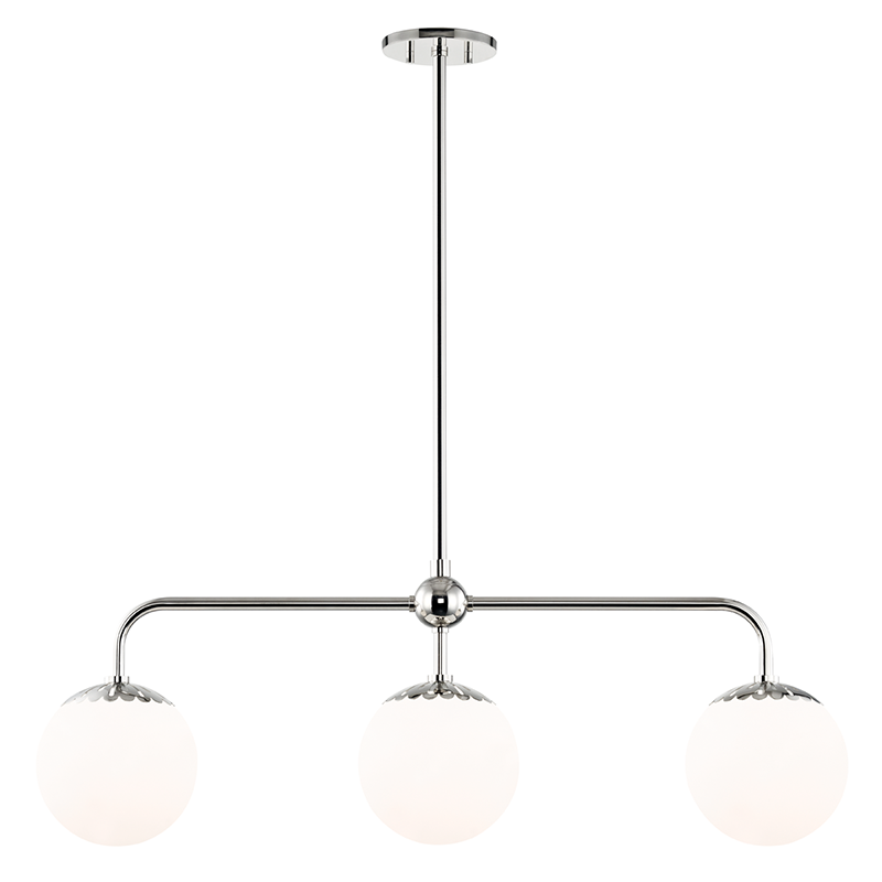 Mitzi by Hudson Valley Lighting Paige Island Light Nickel, Polished Nickel