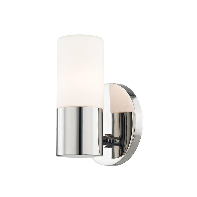 Mitzi by Hudson Valley Lighting Lola Wall Sconce Nickel, Polished Nickel