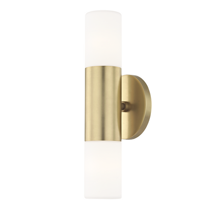 Mitzi by Hudson Valley Lighting Lola Wall Sconce Aged Brass