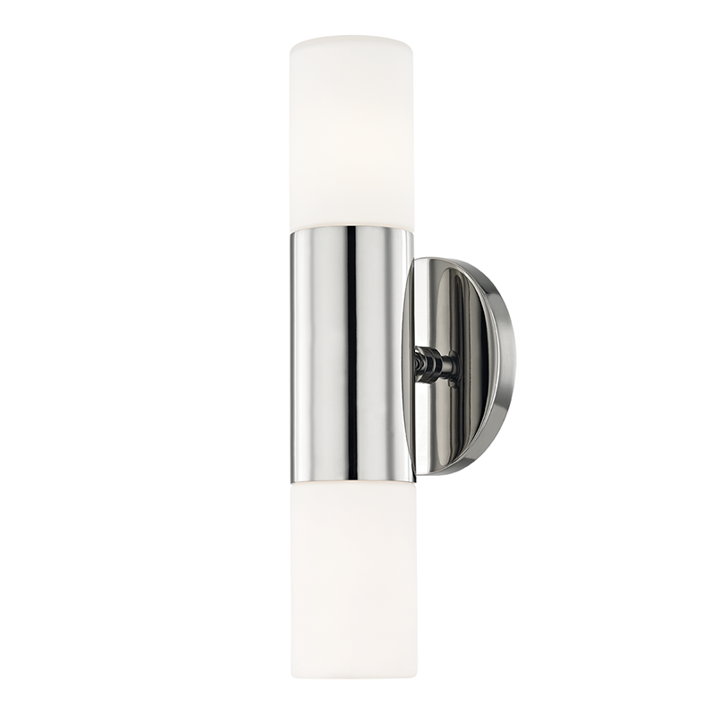 Mitzi by Hudson Valley Lighting Lola Wall Sconce Nickel, Polished Nickel