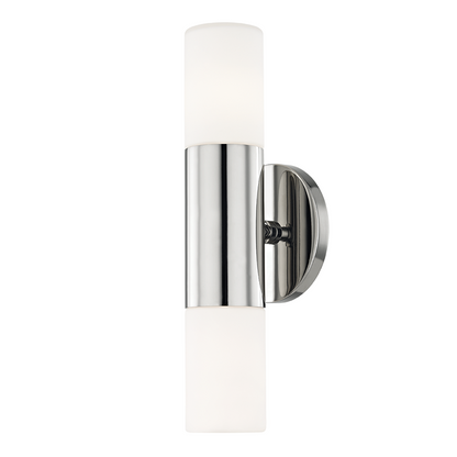 Mitzi by Hudson Valley Lighting Lola Wall Sconce Nickel, Polished Nickel