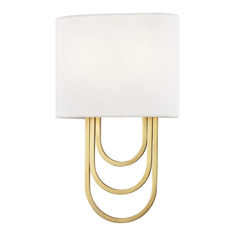 Mitzi by Hudson Valley Lighting Farah Wall Sconce Aged Brass
